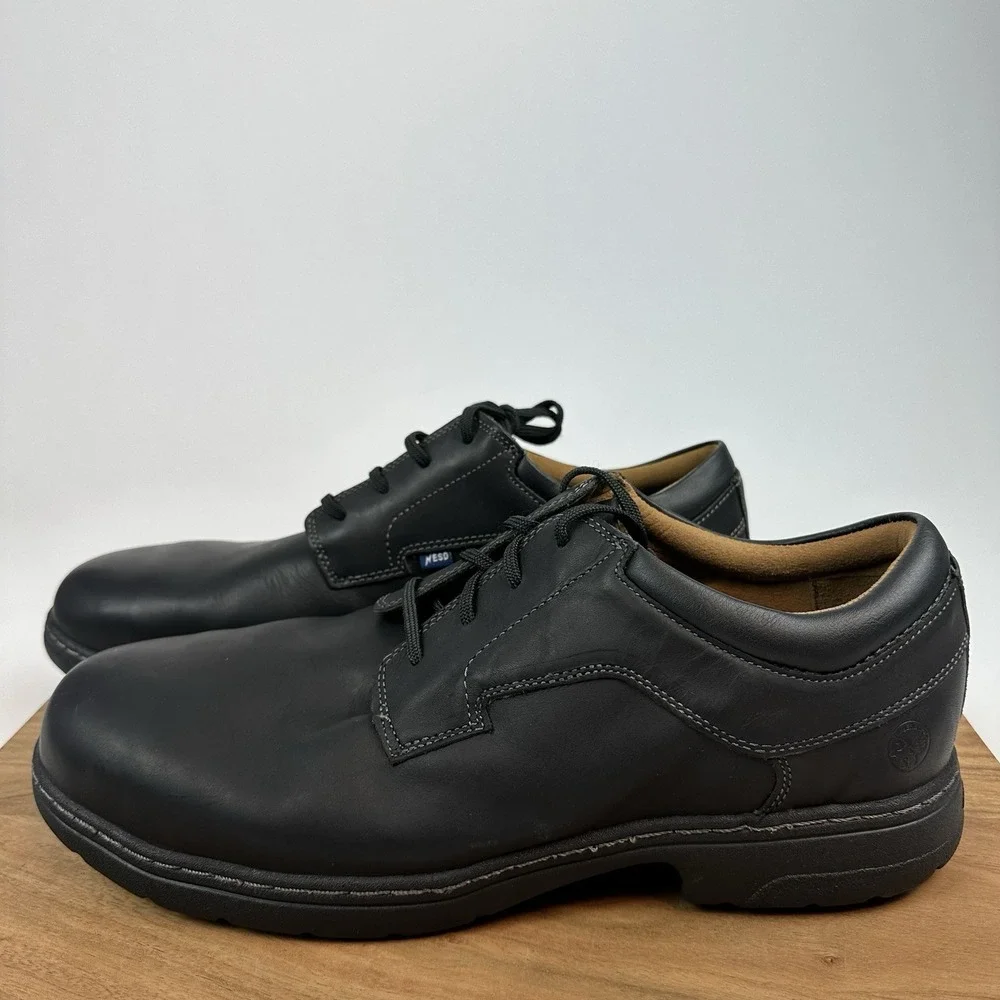 New Mens Timberland Pro Branston Black Oxford Alloy Safety Toe Shoes Sz 14‎ M